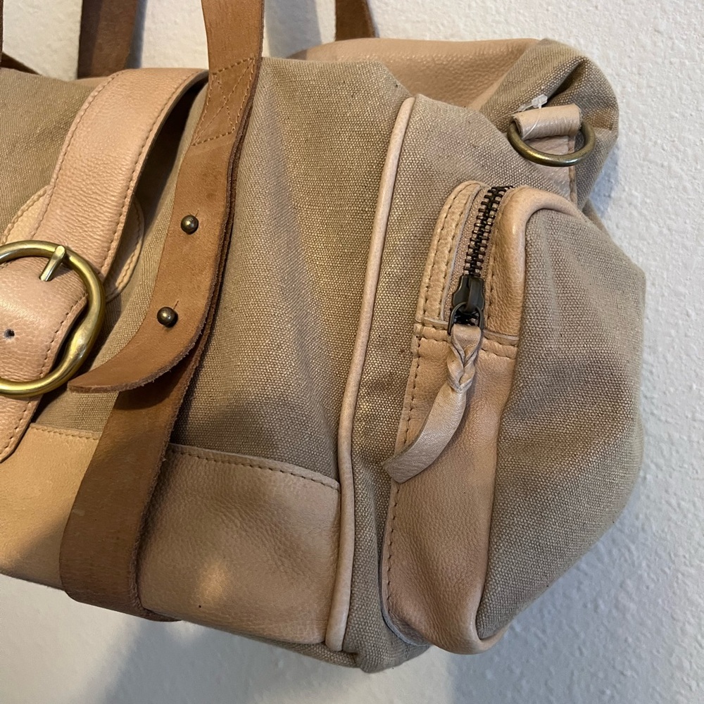 NWT Free People Cape Canvas Tote in Tea Stain - Picture 5 of 10